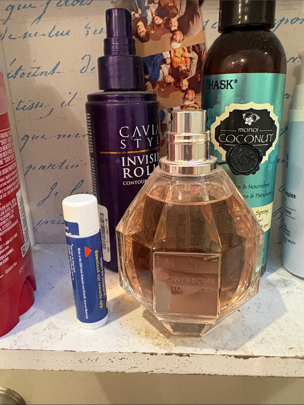 Viktor & Rolf Flowerbomb in Faceted Pink-Tone Glass Bottle
